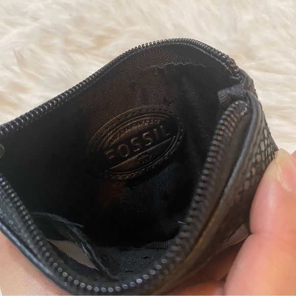 Fossil Coin Pouch in Black - Picture 3 of 4